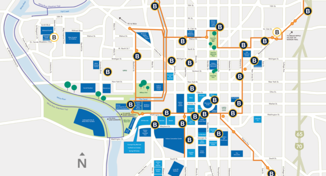 Indianapolis bike share map