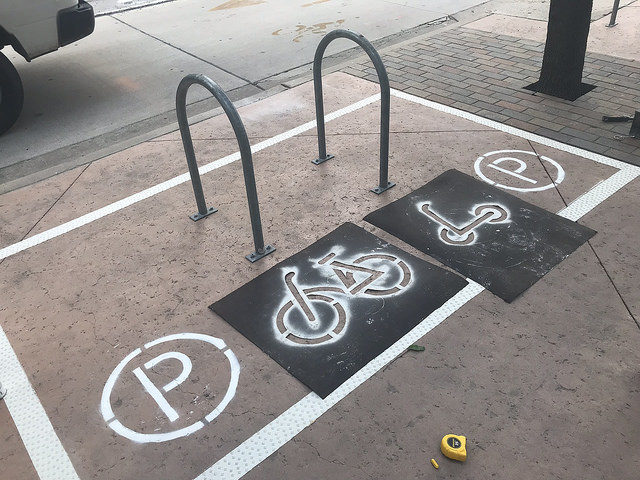 dockless bike scooter parking