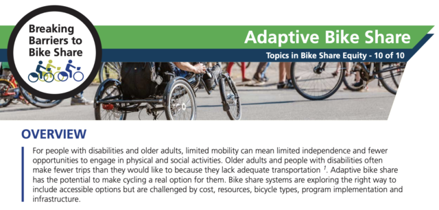 A screenshot of the PSU Adaptive Bike Share 2-pager