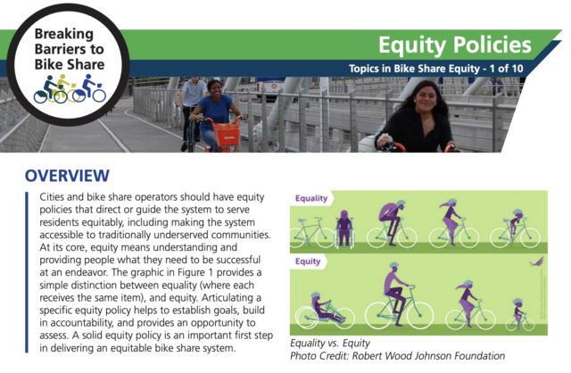 A screenshot of the Equity Policies one-pager.