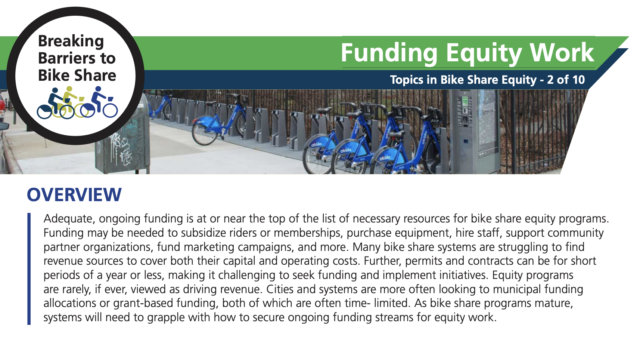 A screenshot of the PSU Funding Equity Work one-pager.