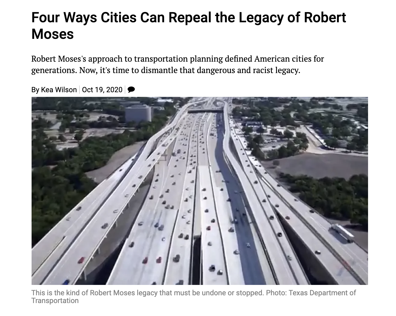 How Streetsblog USA Says Cities Can Repeal the Legacy of Robert Moses