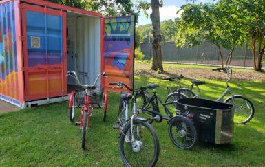 An Adaptive Bike Hub in a Shipping Container