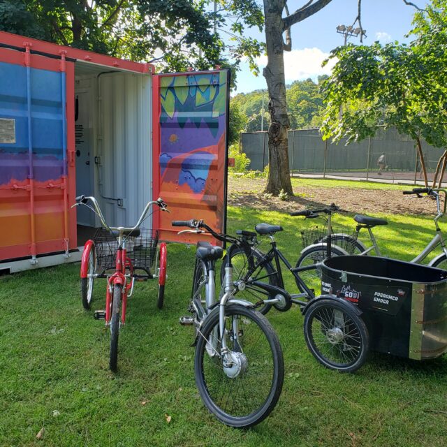An Adaptive Bike Hub in a Shipping Container