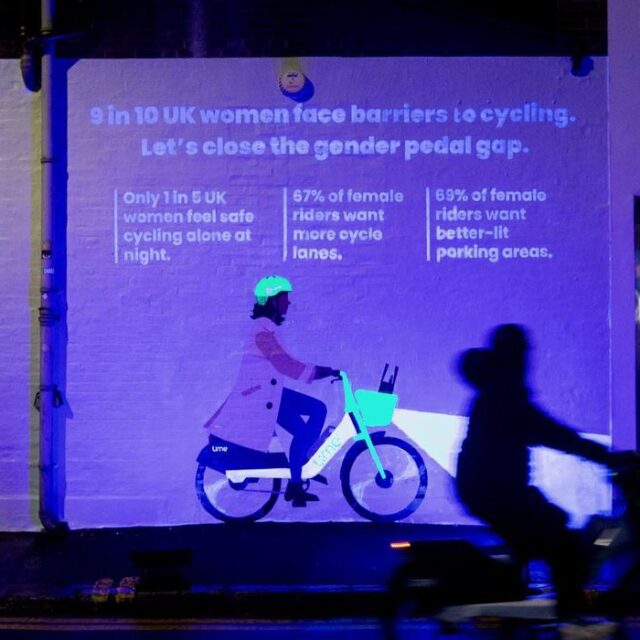 Lime Mural and Report Highlight Bicycling’s Gender Gap